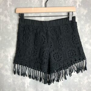 Sweet Journey Coachella Festival Lace Fringe Hem Shorts Size Small